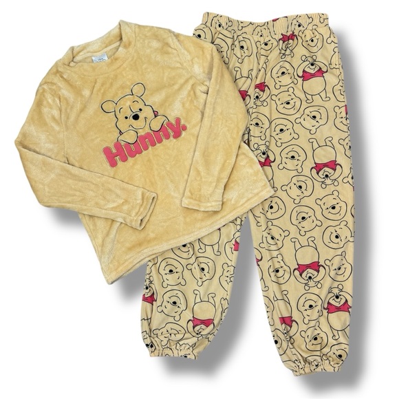 Disney 100 Winnie The Pooh Fleece Pajama Lounge Set Tan XS - Picture 10 of 10